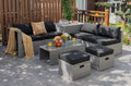 Tangkula 8 Piece Patio Wicker Furniture Set, Patiojoy Space Saving Outdoor PE by TANGKULA