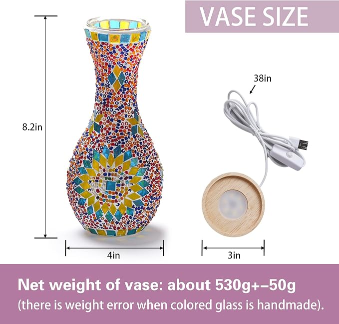 Elegant Turkish Moroccan Style Mosaic Table Lamp - Image 2