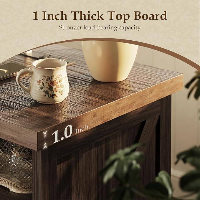 AODK 24 Inch Farmhouse Nightstand Set of 2, Bedside Tables - Image 5