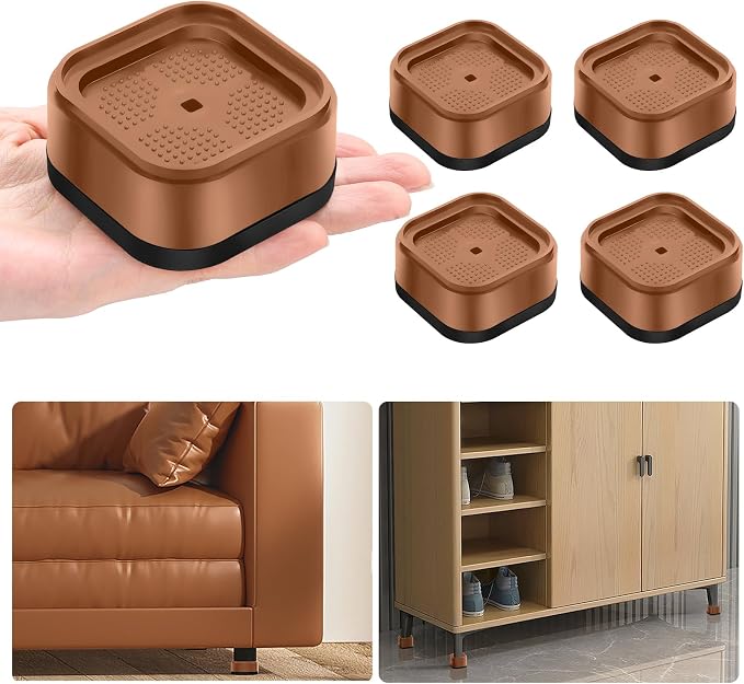 shouwuhho 4 Pack Furniture Risers Adjustable Bed Risers Heavy Duty Lifts Height - Image 8