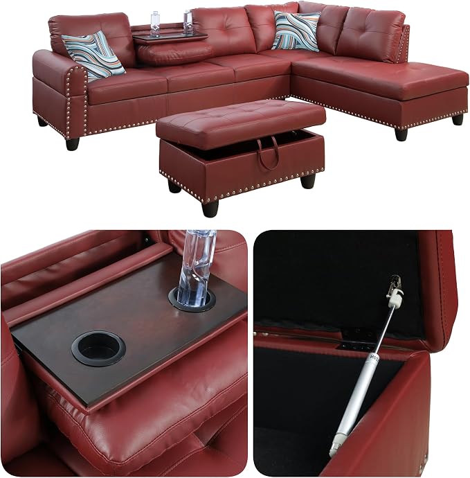 97.5" L Shaped Couch Set, Modular Sectional Couches - Image 3