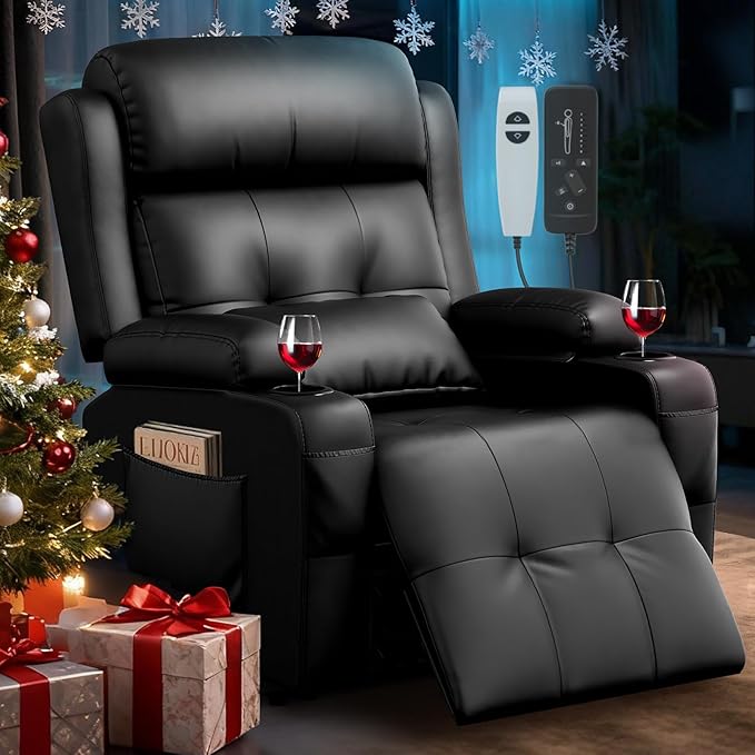 Home Theater Seating Power Recliner Chair, Massage Reclining Sofa by TOMOSLTER