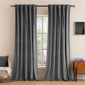 MIULEE Grey Velvet Curtains 84 inches 2 Panels by MIULEE