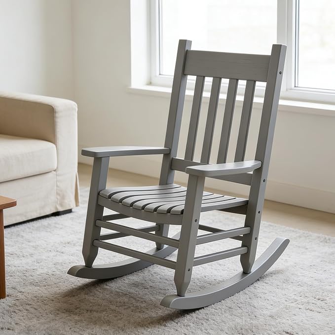 Oversized Outdoor Wooden Rocking Chair - Image 2