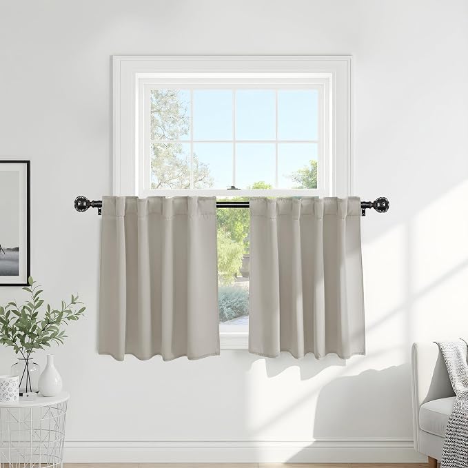 PONY DANCE Short Black Out Curtain Panels by PONYDANCE