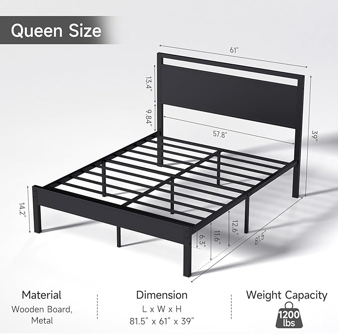 Easy to Assemble Queen Bed Frame - Image 2