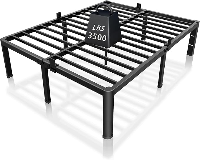 ROIL 12 inch California King Size Bed Frame Metal Platform No Box Spring Needed by ROIL