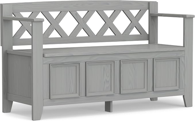 SIMPLIHOME Amherst Entryway Storage Bench by SimpliHome