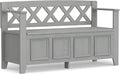 SIMPLIHOME Amherst Entryway Storage Bench by SimpliHome