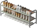 INGIORDAR Shoe Rack 2 Tier Long Storage Organizer Wide Metal Shoe Shelf by INGIORDAR