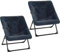 Comfy Saucer Chair for Adults, Soft Faux Fur Bedroom Chair, Accent Dorm Chairs by MordchilHF