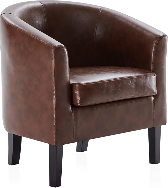 BELLEZE Accent Barrel Chair, Club Tub Sofa Corner Chair - Image 6