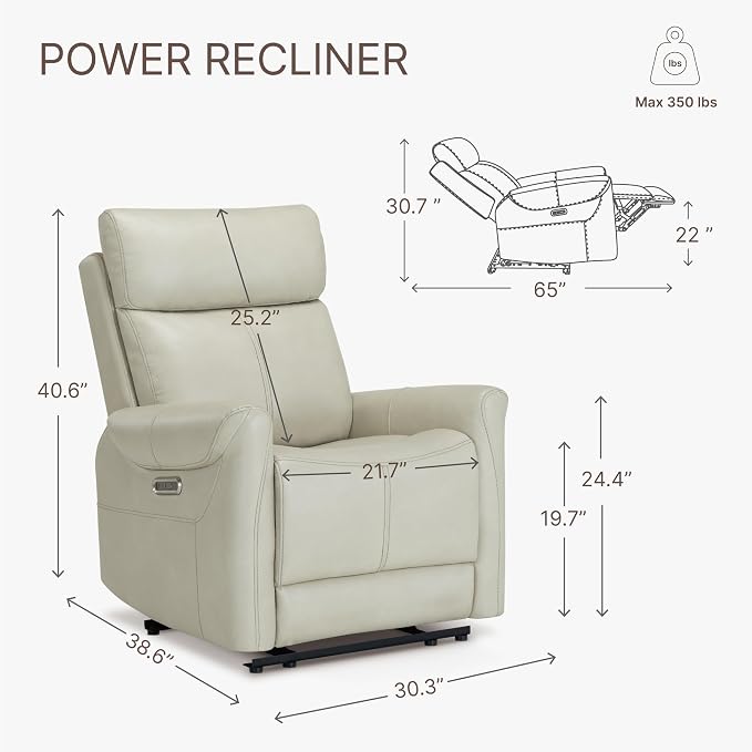 KISLOT Leather Recliner Chair for Adults Wall Hugger RV Recliner - Image 3