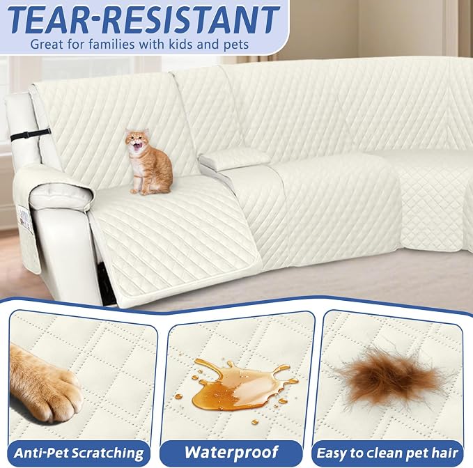 Arfntevss Recliner Sectional Couch Covers 1OO% Waterproof L Shape Sofa Cover - Image 5