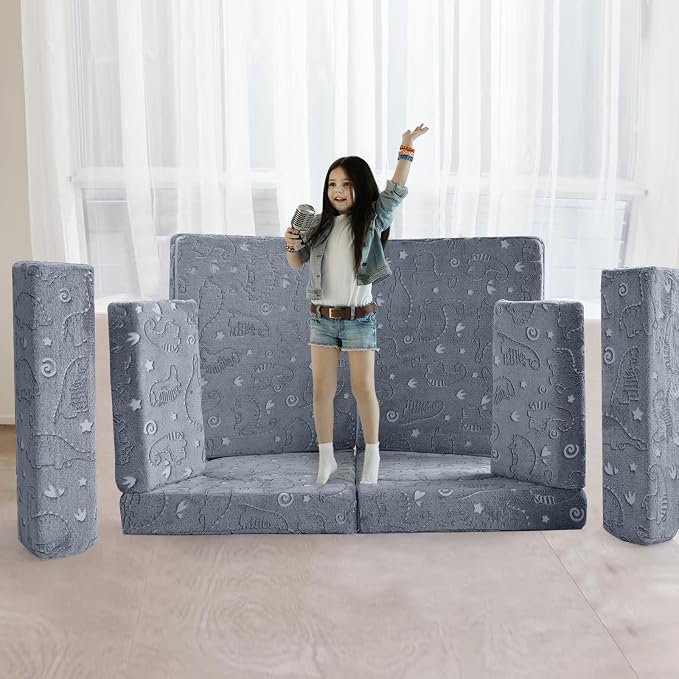 MeMoreCool 10-Piece Kids Couch, Modular Kids Sofa - Image 2