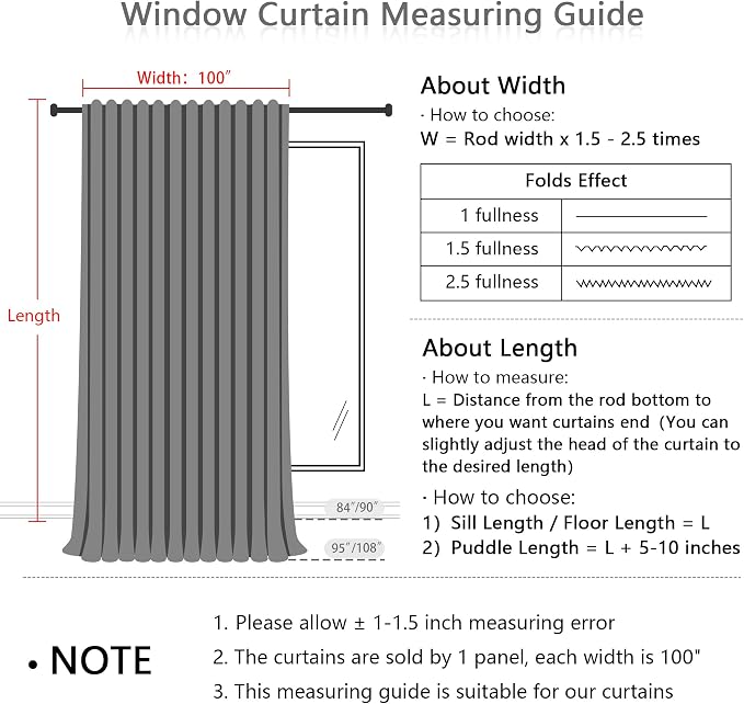MYSKY HOME Linen Sliding Glass Door Curtains - Image 6