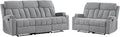 CANMOV Manual Recliner Sofa Set, Fabric Reclining Sofa Chair by CANMOV