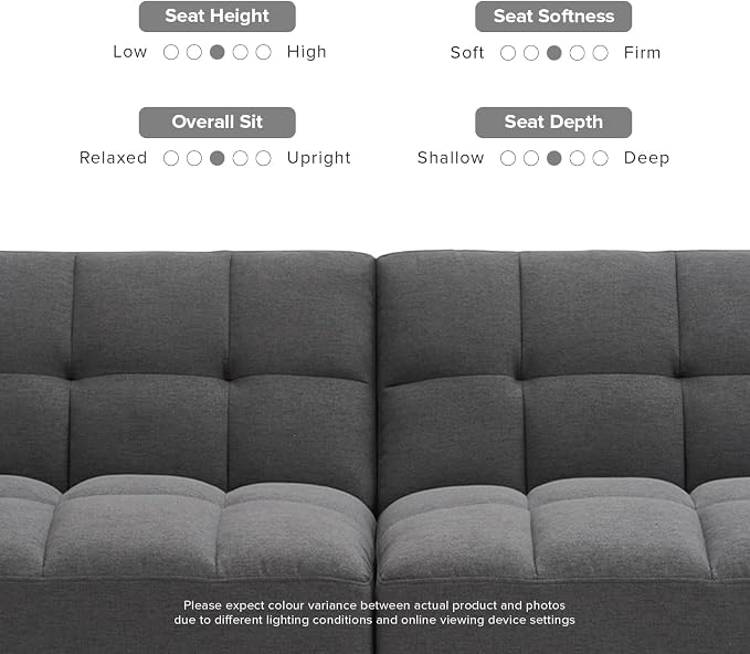mopio Aaron 76.8" Couch, Small Futon Sofa Bed, Mid Century Modern Futon Couch - Image 7