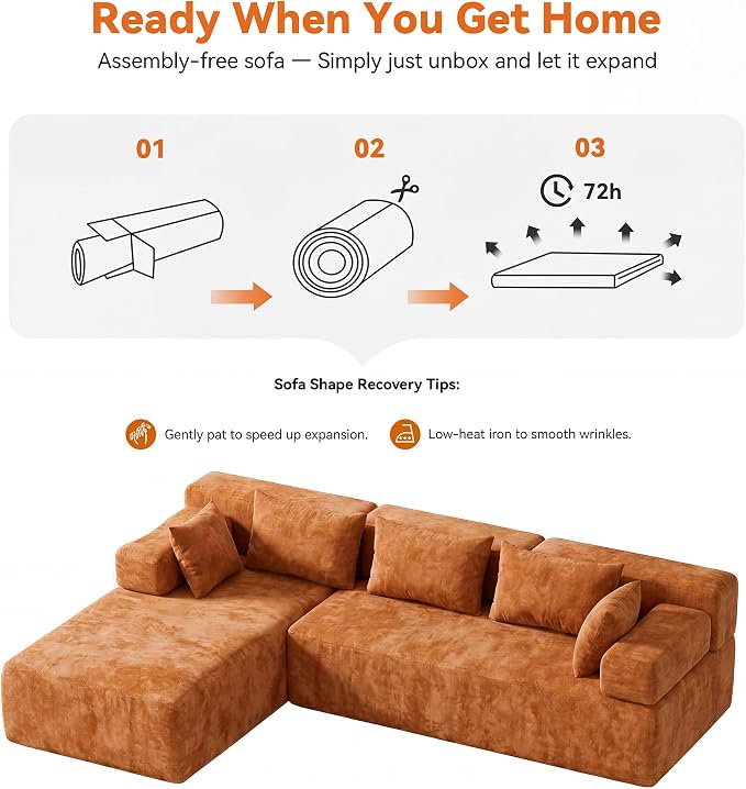MONVANE 106" Cloud Sectional Couch - Image 7