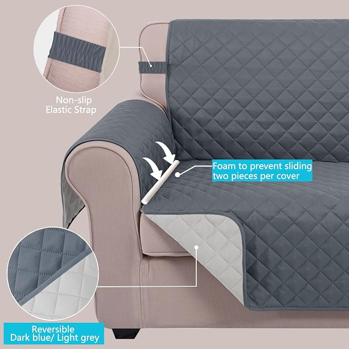 U-NICE HOME Recliner Chair Covers Reversible Chair Cover Pet Covers - Image 3