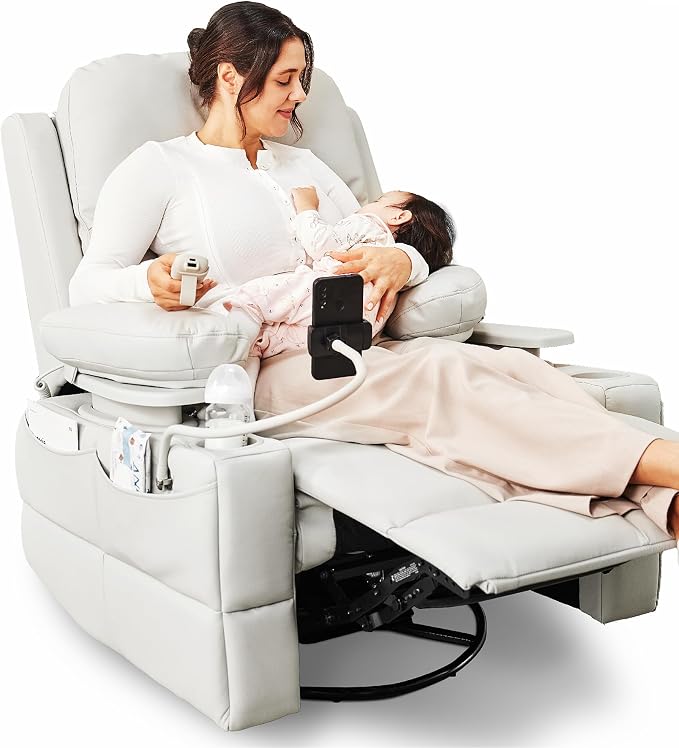 MAMAZING Lullapod Power Nursery Recliner Rocking Chair, Triple Motor Power by MAMAZING