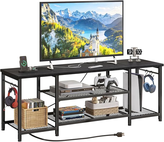 YGEOMER TV Stand for Up to 65 Inch TVs, Entertainment Center by YGEOMER