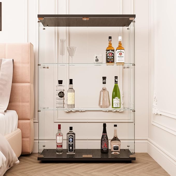 FLYMUHJIA Glass Display Corner Cabinets Storage - Image 2