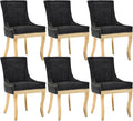 Upholstered Dining Chairs Set of 6, Modern Fabric Side Chairs by MZDOO