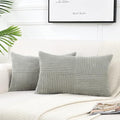 Fancy Homi 2 Packs Grey Lumbar Decorative Throw Pillow Covers 14x24 Inch by Fancy+Homi