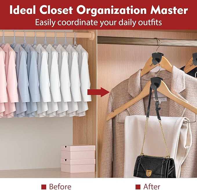 Latoxcaa Space Saving Standard Hanger Hooks 100Pcs, Upgrade Heavy Duty Space - Image 6