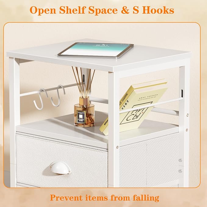 Furologee Nightstand Bedside Table - Image 6