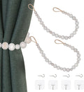 OCIOLI 2 Pieces Wood Bead Curtain Tieback Boho Curtain Tiebacks Curtain by OCIOLI