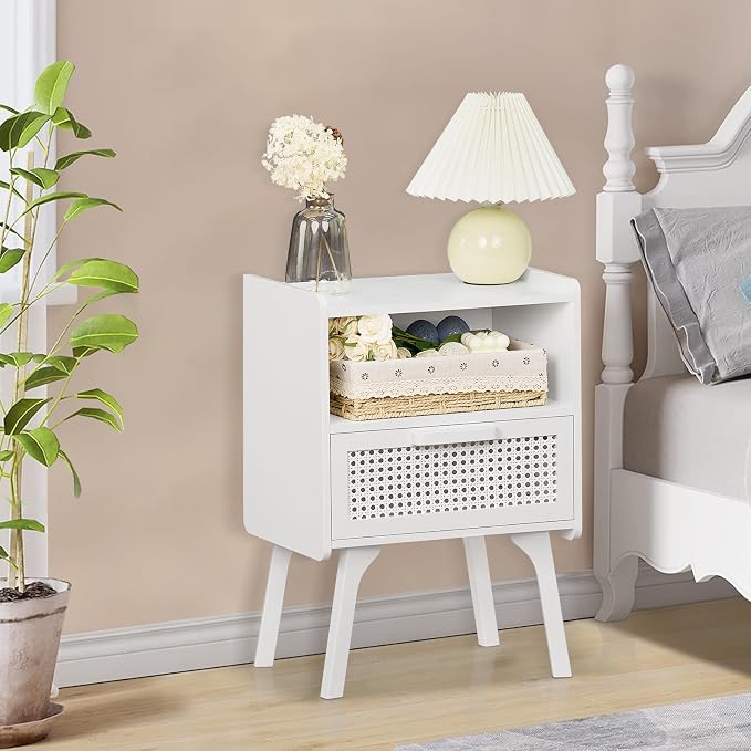 Lerliuo Rattan Nightstand, Side Table - Image 6