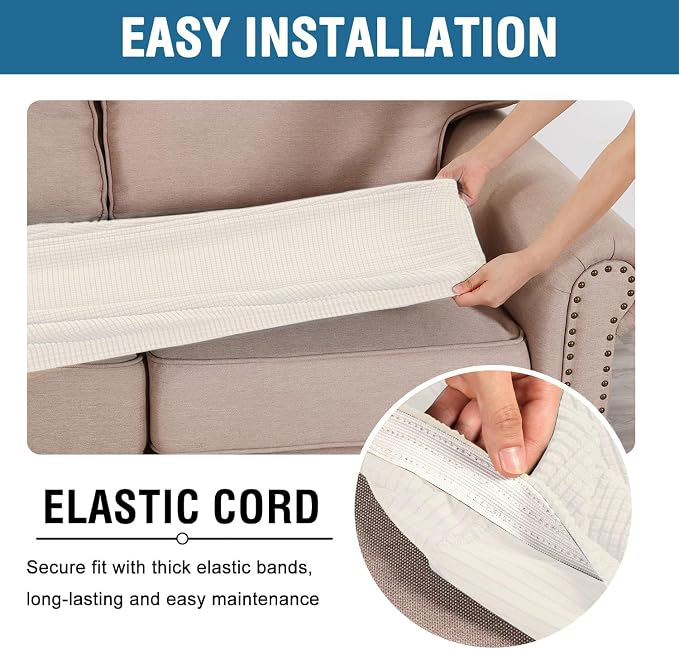H.VERSAILTEX Super Stretch Individual Seat Cushion Covers - Image 5