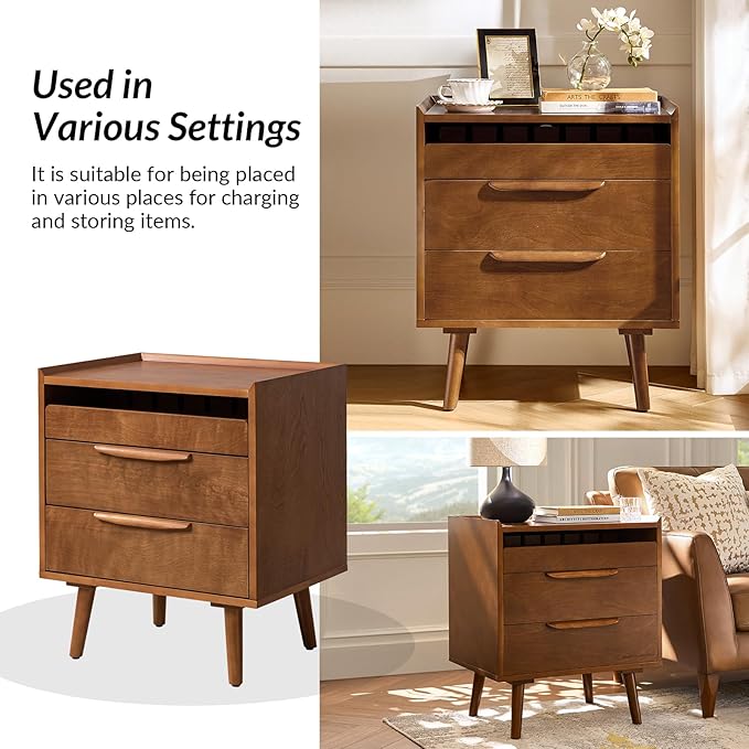 HULALA HOME 2 Drawer End Table - Image 6