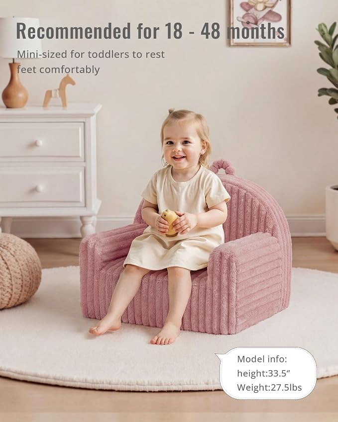 Blissful Diary Toddler Chair, Snuggly Soft Kids Sofa Chair, Supportive Toddler - Image 3