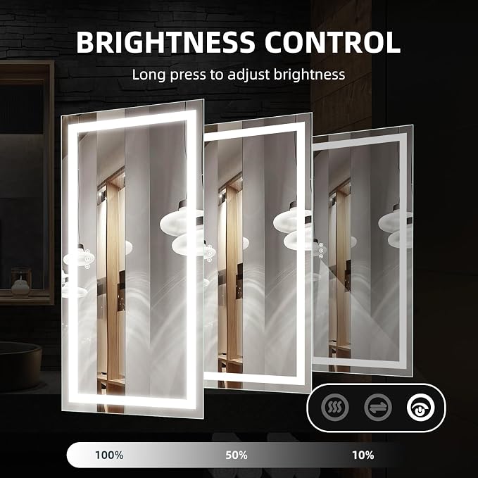 72x36 Inches LED Bathroom Mirror - Image 5