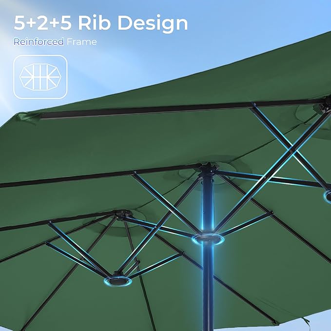 SUPERJARE 13FT Outdoor Patio Umbrella - Image 9