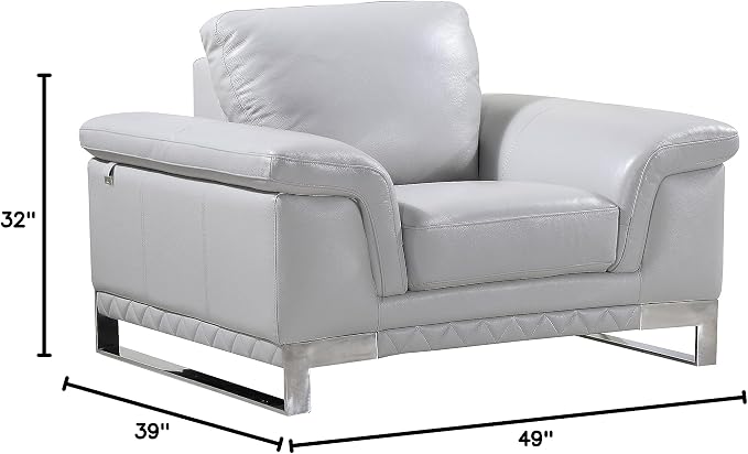 Blackjack Furniture Weston Collection Genuine Italian Leather Living Room Chair - Image 10