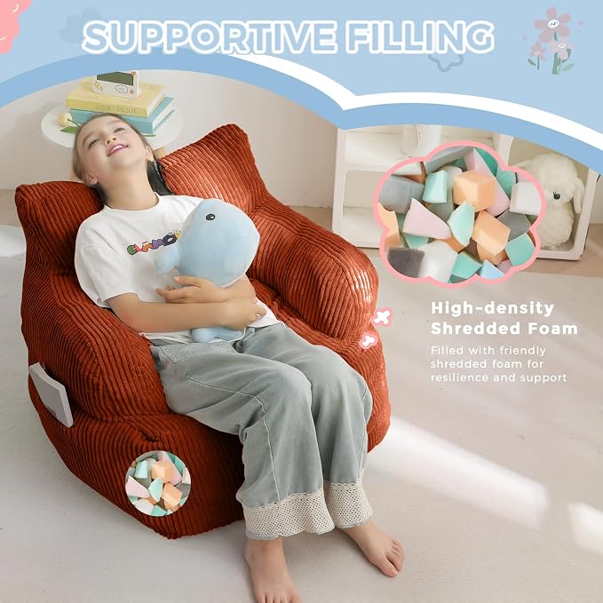 MAXYOYO Kids Bean Bag Chair, Stuffed Toddler Bean Bag Sofa - Image 7