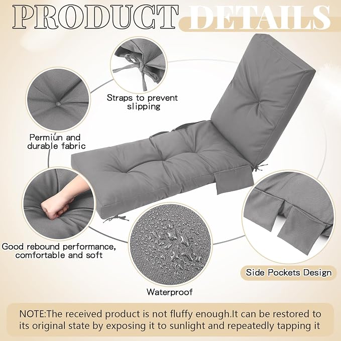 Outdoor Chaise Lounge Cushions - Image 4
