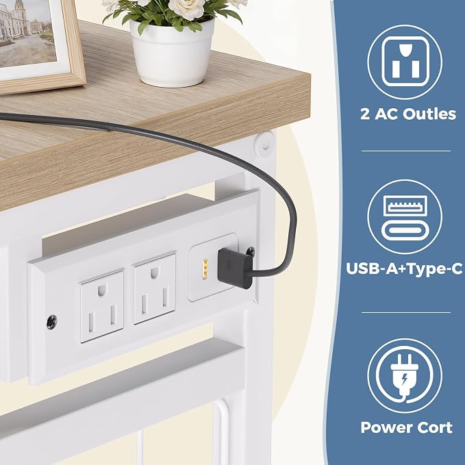 DUMOS Dresser for Bedroom with Hanging Rack, 6 Drawer Fabric Dresser with - Image 7