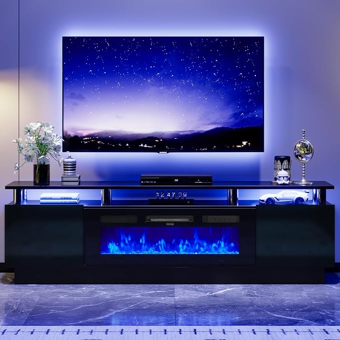 70" TV Stand for Living Room, Modern Entertainment Center & Media Console - Image 3