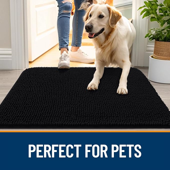 OLANLY Dog Door Mat for Muddy Paws 40x32, Absorbs Moisture and Dirt, Absorbent - Image 6