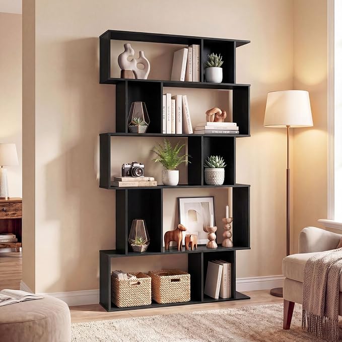 Giantex 5-Tier Bookshelf, 10-Cube Geometric Book Case - Image 9