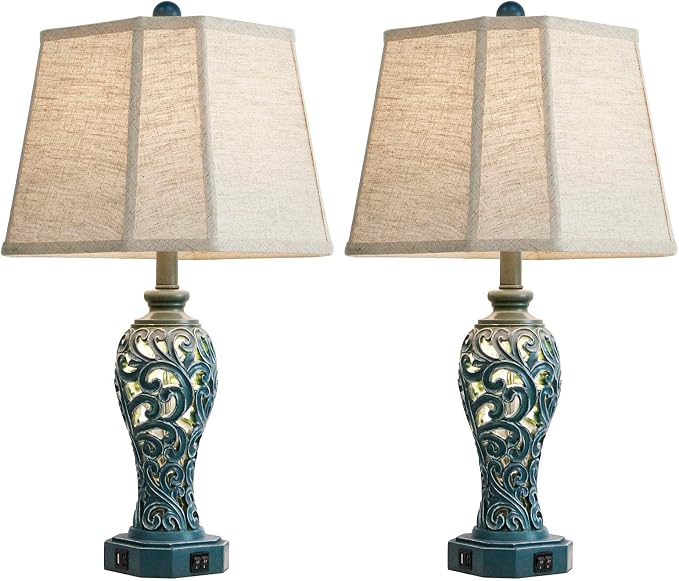 25'' Farmhouse Table Lamps Set of 2 - Image 8