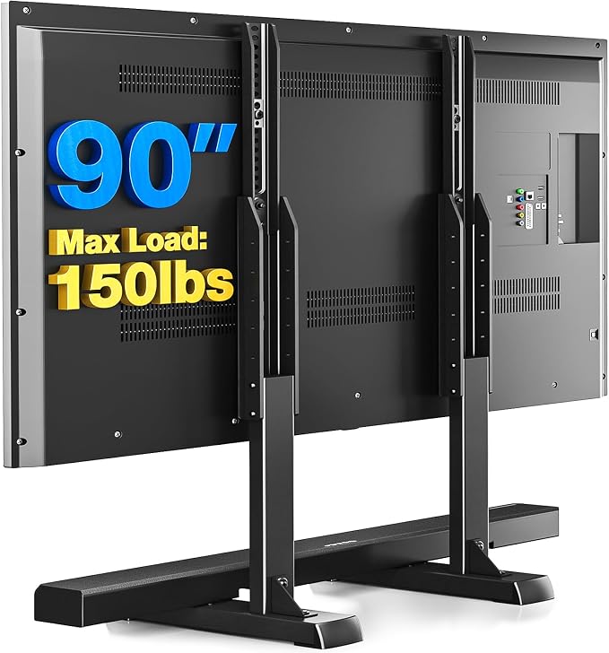 Rfiver Table Top TV Stand with Height Adjustable TV Legs, TV Stands Base with by Rfiver