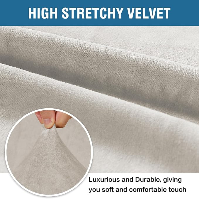 H.VERSAILTEX Stretch Velvet Loveseat Covers - Image 3
