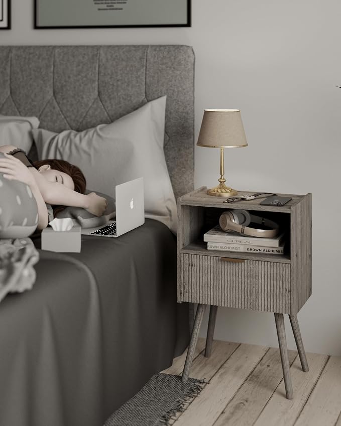 JOONEE Nightstand, Modern Bedside Table - Image 4