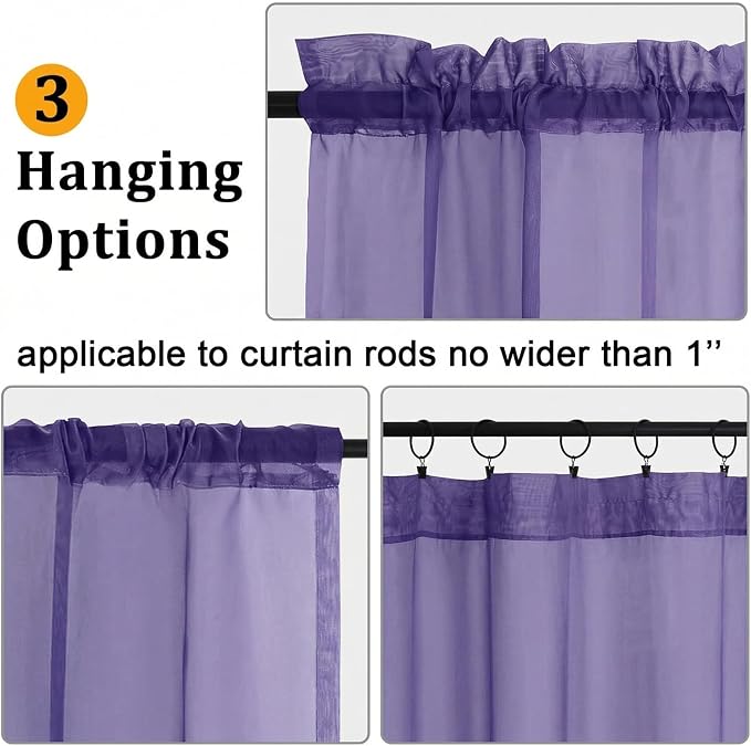 Gwine Sheer Curtains 84 Inches Long - Image 2